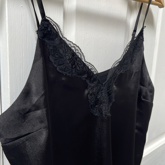 Express black satin tank with lace size small new - Picture 4 of 16